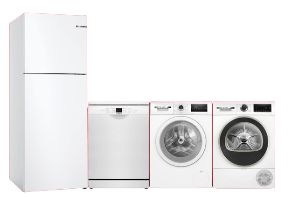 Bosch KDN55NWE0N Buzdolabı & SMS26DW00T Bulaşık & WAN24200TR Çamaşır & WQA24201TR Kurutma Makinesi ( DÖRTLÜ SET FIRSATI )