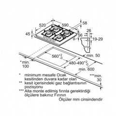 Bosch PNP6B2O10O Doğalgazlı Beyaz Cam Ankastre Ocak