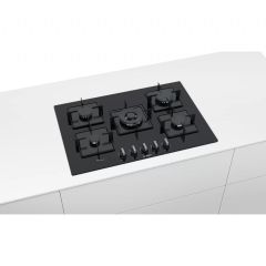 Bosch PPQ7A6B10 75 cm Doğalgazlı Woklu Siyah Cam Ankastre Ocak