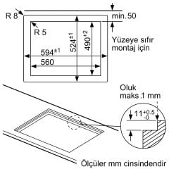Bosch PPP6A2B20O Doğalgazlı Beyaz Cam Ankastre Ocak