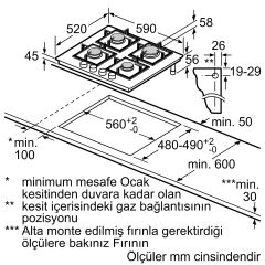 Bosch PPP6A2B20O Doğalgazlı Beyaz Cam Ankastre Ocak