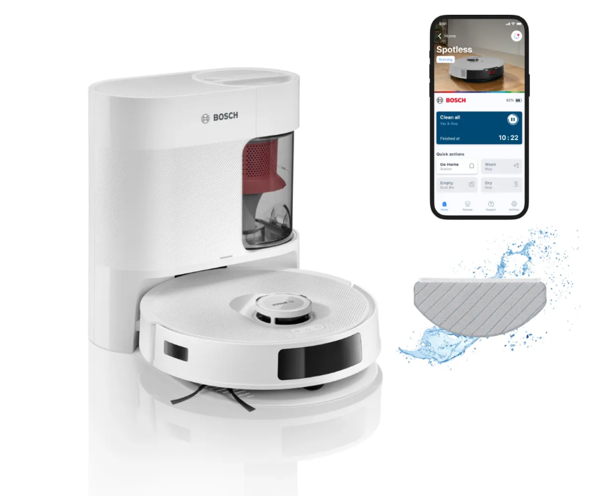 Bosch Spotless Advanced + BCRD2W Akıllı Robot Süpürge