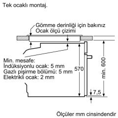 Bosch HRA518BS1 Inox Ankastre Fırın
