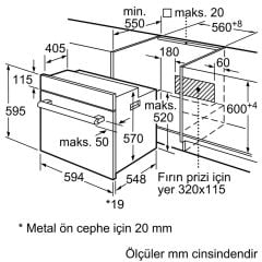 Bosch HBF113BA0T Siyah Ankastre Fırın