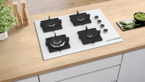 Bosch POH7C2P30O Wok Gözlü Beyaz Cam Ankastre Ocak