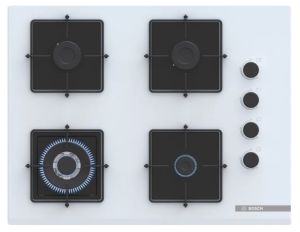 Bosch POH7C2P30O Wok Gözlü Beyaz Cam Ankastre Ocak