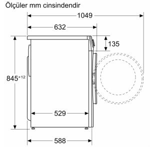 Bosch WGA242X3TR 9 kg 1200 Devir Çamaşır Makinesi