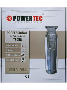Powertec TR-758 Profesyonel Tıraş Makinesi - Uzun Süreli - Sakal ve saç bakımı